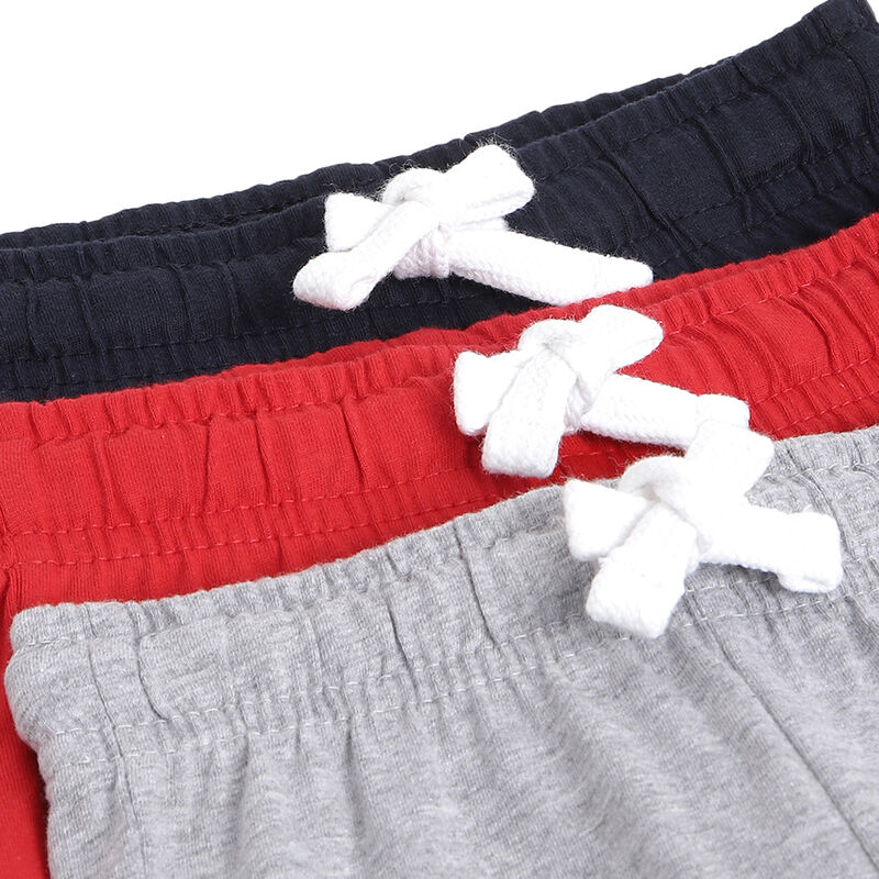 Boys Typography Printed Shorts (Pack Of 3) image number 8